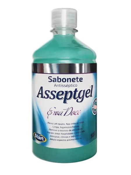 Sabonete Líquido Antisséptico Asseptgel Erva Doce 500ml